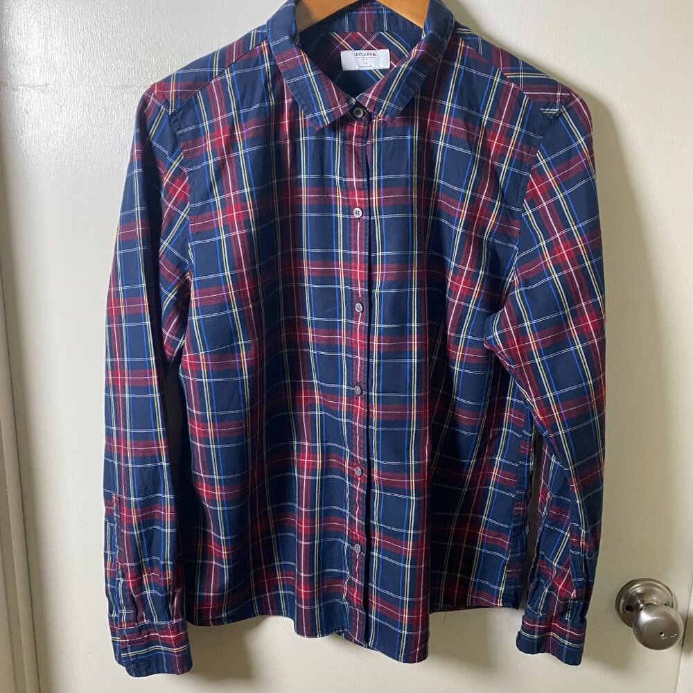 UNTUCKit Womens Plaid Button Down Shirt Size 14